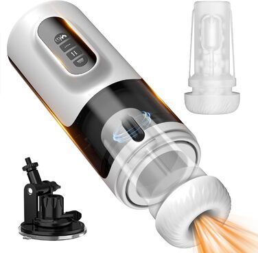 Масажер для чоловіків з 10 вібраційними, 5 режимами всмоктування та імпульсу, зі звуком та кріпленням на стіну. Масажер для самостійного задоволення, автоматичний, з функцією Blowjob, Milkmaschine.