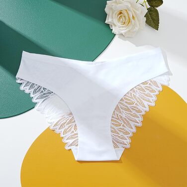 Набір трусів FINETOO Seamess Sips: 6 шт. мереживних гіпстерів для жінок, сексуальний V-подібний крій, S-X