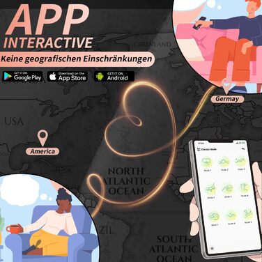 Набір силіконових анальних простатових масажерів Yivans для пар, 10 режимів вібрації, керування через додаток