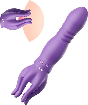 Вібратор Qoosea G-Punkt 3-в-1 для жінок: масажер сосків, анальний дildo, стимулятор ерогенних зон. Іграшки для дорослих, для пар