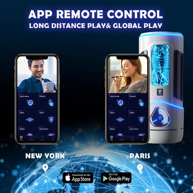 Електричний вібратор для чоловіків YcsLust з керуванням через додаток, 10 режимів вібрації та інтерактивні розваги