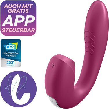 Satisfyer Sunray Connect App Rabbit - вібратор для жінок з підключенням по Bluetooth | Інтимна іграшка кролик | Стимуляція клітора та G-точки | Водостійкий (IPX7) | З можливістю зарядки | З високоякісного силікону | Однорозмірна іграшка для дорослих