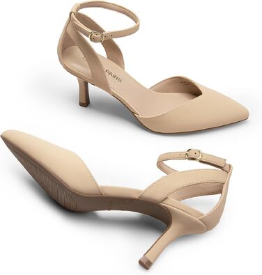 Жіночі туфлі-човники Dream Pairs із закритим носком, нубук, колір бежевий (Nude), розмір 41.5 EU