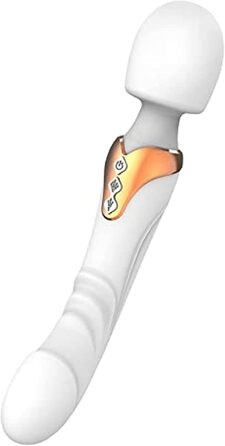 Вібратор силіконовий LZMYZ з двома головками - 10 режимів, G-точка, кліторальний, для жінок та пар (білий)