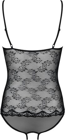 Сексуальний жіночий комплект спідньої білизни Selente Love & Fun: боді, відкритий боді та шовкова маска для очей. Зроблено в ЄС. Білий/відкритий, S-M, Чорний/квітковий сітка-відкритий