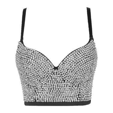 Жіночий корсет бюстгальтер-топ, слінг, кроп-топ, корсаж, обтислий жилет, срібний, XS