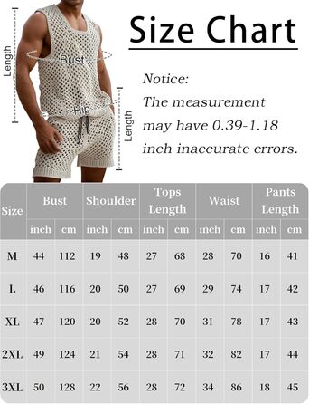 Костюм мереживний чоловічий AIEOE 2-кількісний, футболка та шорти, сітка, колір бежевий, розміри M-3XL