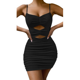 Коротке облягаюче міні-плаття Partykleid для вечірок та клубу, чорне, розміри XS-L