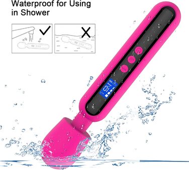 Вібратор дилда для жінок з LED-дисплеєм, 10 режимів та 4 інтенсивності, стимуляція G-точки, вібратори для жінок та пар (чорний)