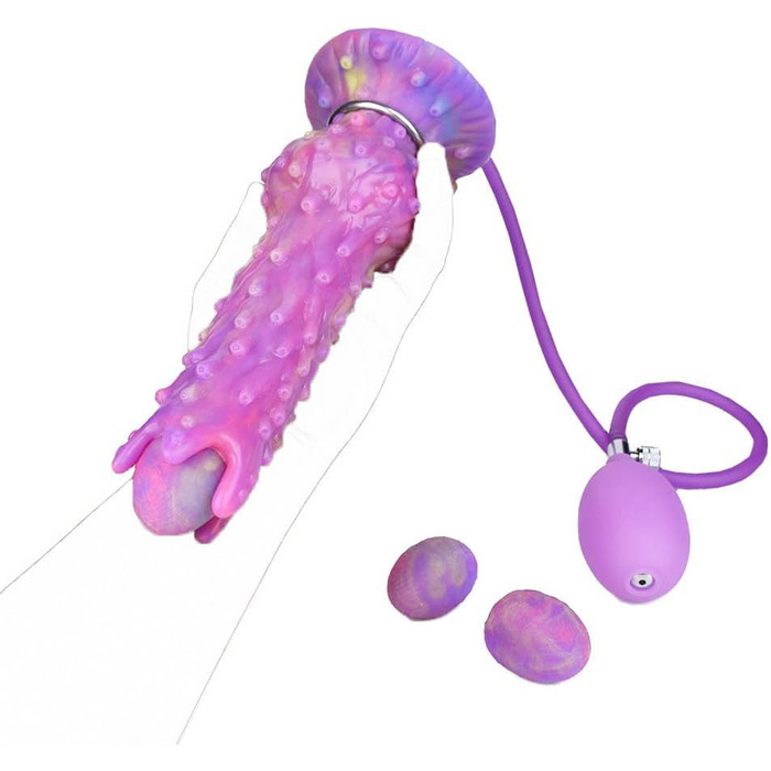 NAIXBTY Світлячковий Інопланетний Овопозитор Дільдо, Пневматичний Фентезі Інопланетний Дільдо з П'ятьма Світлячками, G-Spot Мастурбатор, Секс-Іграшка Екстремальна для Жінок та Чоловіків, Секс-Яйце, Анальний Плагін Дільдо