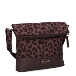 Жіноча сумка-кросбоді Zwei Olli OT6 Rolltop, водовідштовхуюча сумка через плече 2.4 л, двоколірний дизайн (Leo-brown)