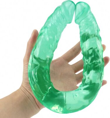 Анальний масажер-вібратор з двома головками, 42 см, з ПВХ, для чоловіків та жінок