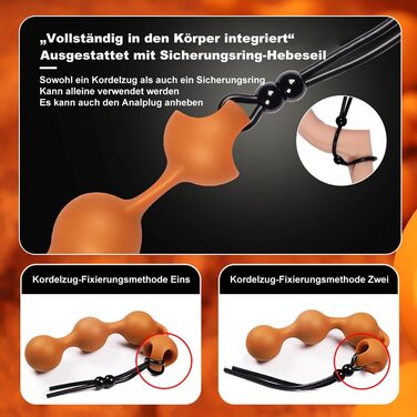 Анальні кульки з рідкого силікону з кільцем для утримання сперми, анальна ланцюжок, анальний плагін, анальні кульки, анус-мастурбатор, фетиш, анальна спринцівка, силіконовий секс-іграшка для чоловіків та жінок (L)