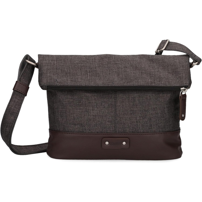 Жіноча сумка-кросбоді Zwei Olli OT6 Rolltop, водонепроникна сумка через плече 2.4 л, двоколірний дизайн (Espresso)