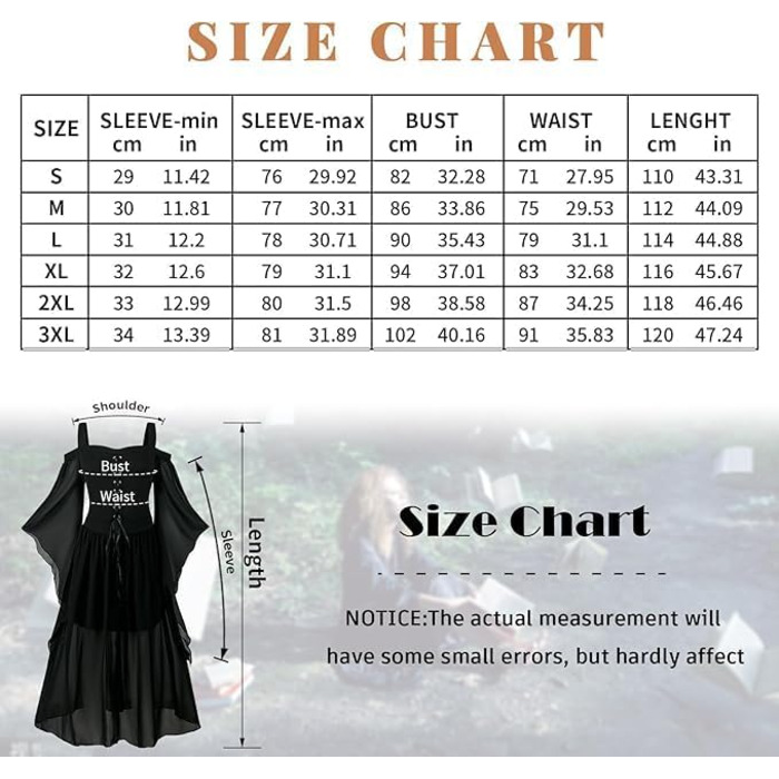 Костюм Ренесанс для жінок: середньовічне плаття з рукавами-трубами, готичне максі, для карнавалу, Хелловіну, вечірки, чорний