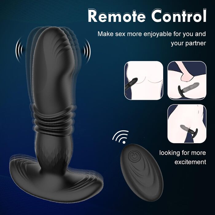 Аналізатор вібрацій YcsLust з функцією імпульсу, 10 режимів вібрації та 10 імпульсів, керування через додаток для чоловіків, секс-іграшка, анальний плагін для пар (керування через додаток)