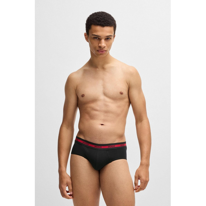 Чоловічі труси Hugo (XL, чорний) з логотипом Triple Planet, 3 шт. з бавовни