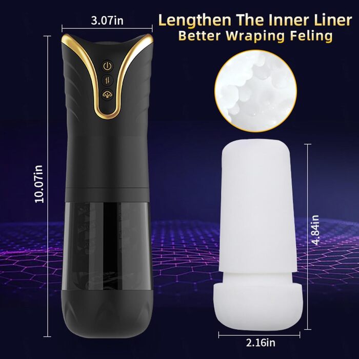 Автоматичний мастурбатор для чоловіків з 4 телескопічними режимами. Іграшка для дорослих, мастурбатор, секс-іграшка для чоловіків