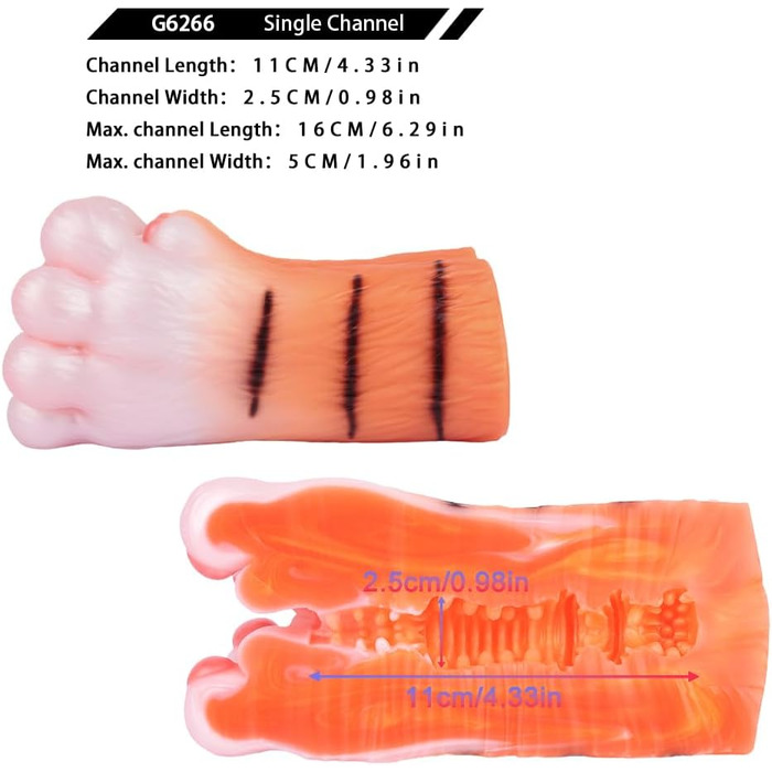 Реалістичний мастурбатор Tiger Claw 818g з 3D внутрішнім каналом для чоловіків, з силікону