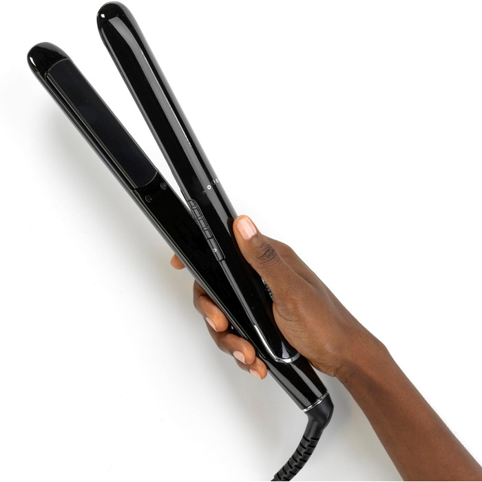 Випрямляч для волосся BaByliss Sleek Finish 230 ST255E з турмалін-керамічним покриттям, 3 рівні температури (180-230°C), автовимкнення, чорний
