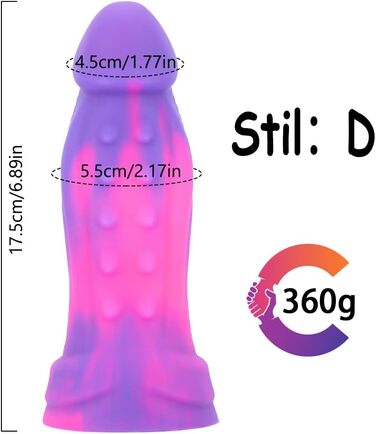 Силіконовий аналплаг Kuaecr 5 Arten з сильним присоском для стимуляції G-точки. Іграшки для дорослих для жінок та чоловіків