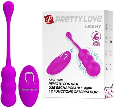 Pretty Love Leshy Вібруюче яйце з пультом дистанційного керування, Рожевий, 2,8x18,6 см