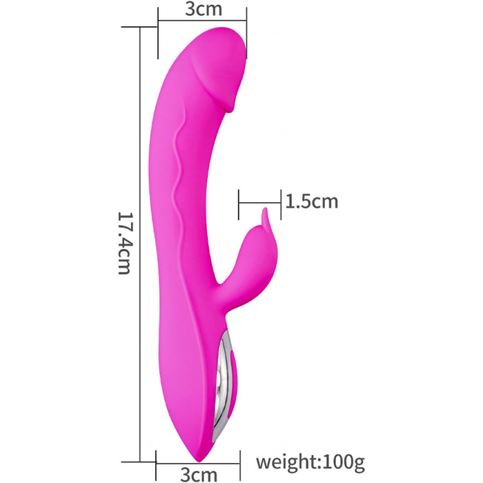 Вібратор G-Spot з силікону для жінок, 7 режимів, рожевий