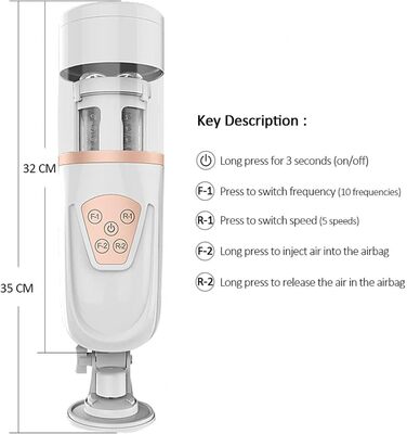 Електричний мастурбатор для чоловіків з 10 телескопічними режимами та 5 швидкостями. Автоматичний стимулятор пеніса для чоловіків. Іграшка для дорослих.
