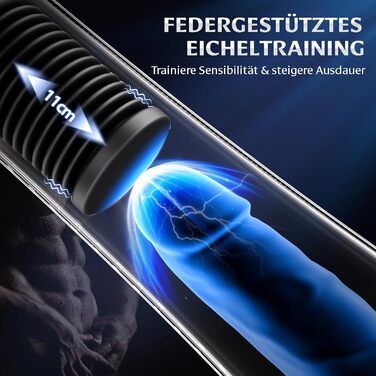 Електричний секс-іграшка для чоловіків Gobeken: вібрація, вакуум, керування через додаток, мастурбатор, пеніспампуватор, 2 лінійки