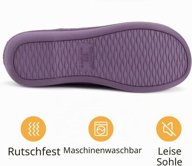 Жіночі домашні капці RockDove з ефектом пам'яті Memory Foam, в'язані (Birdseye Knit), фіолетові, розмір 42/43 EU