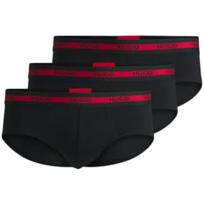 Чоловічі труси Hugo (XL, чорний) з логотипом Triple Planet, 3 шт. з бавовни