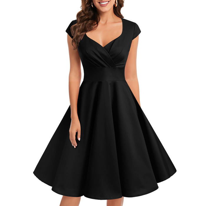 Сукня в стилі 1950-х, ретро, коктейльна, рокабіллі, Bbonlinedress, чорна