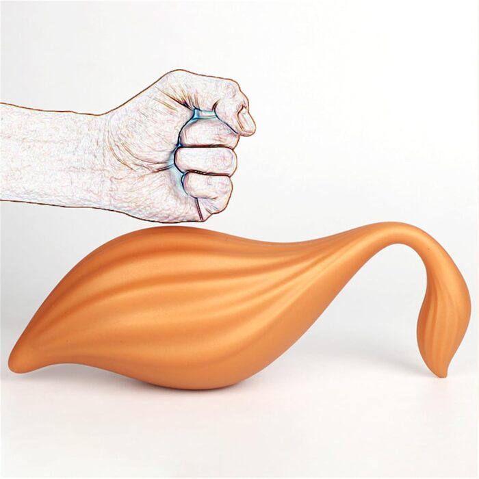 Анальний масажер Axcroo Riesige - великий силіконовий дилда для простати, золото XXL, для чоловіків та жінок