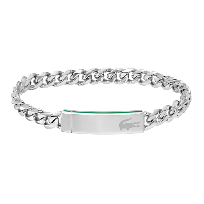 Чоловічий браслет Lacoste Baseline з ланцюжком, сріблястий