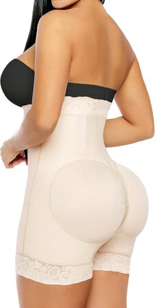 Корсет-боді YIANNA для корекції фігури, висока компресія, без бретелек, бежевий (M)