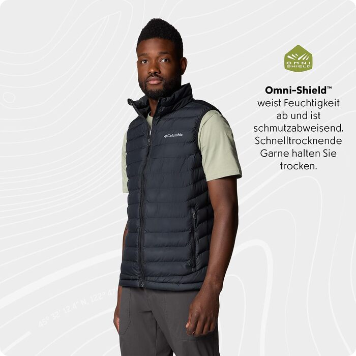 Чоловічий утеплений жилет Columbia Powder Lite II Vest, чорний, розмір M