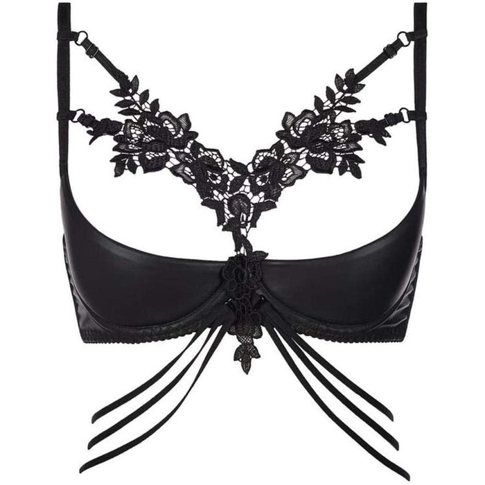 Axami: Колготки з латексу 75D, чорні - Peek a Boo BH