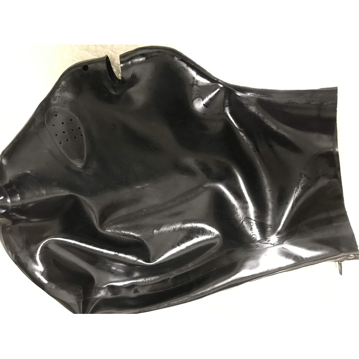 Маска з латексу для BDSM, Fetish, Cosplay - чорна з блискавкою