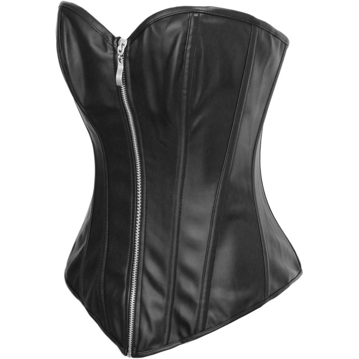 Корсет-топ KUOSE з ПВХ, чорний, розмір XL: готичний боді-шейпер, корсет, боді
