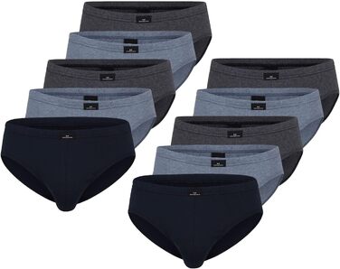 Труси чоловічі Götzburg без шва, бавовна, 10 шт. в упаковці, чорний та блакитний мікс (L)