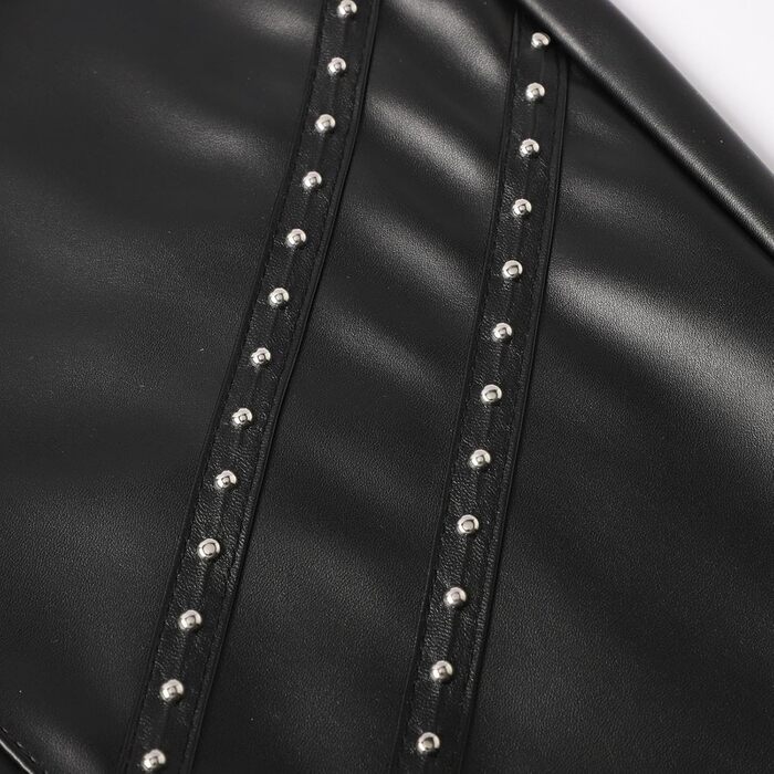 Чоловічі штани-легінси з еластичної шкірозамінної тканини Wetlook, Slim fit, для мотоциклів, вечірок, клубів (M, Чорний)