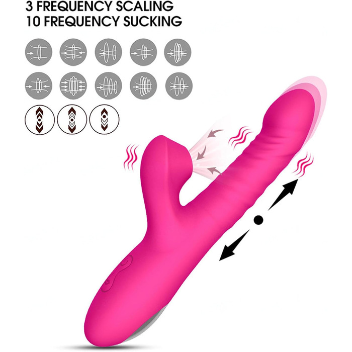 Вібратор G-Punkt Klassischer Rabbit, комплект для пар: 2 вібратори з 10 режимами, чорний