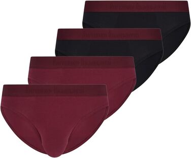 Труси чоловічі Bruno Banani 4 шт. Flowing - бавовна (XXL, чорний/темно-червоний)