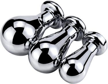 Металевий анальний плагін WLKJPP з кристалами та діамантами, L, срібло - анальні іграшки для чоловіків та жінок