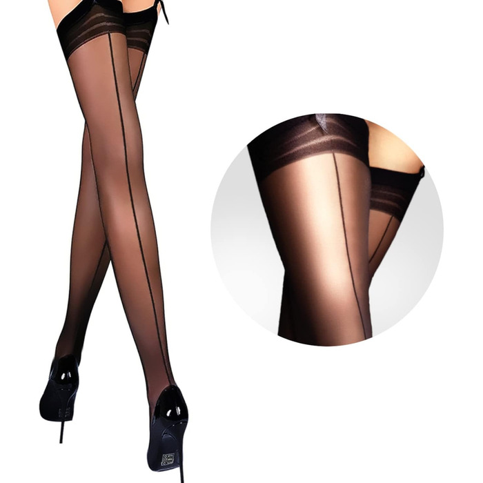 Чорні мереживні панчохи Mila Marutti для гетрів, жіночі