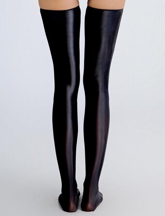 Чорні мереживні шкарпетки до коліна без шва для жінок Happy Cherry, антиковзаючі, еластичні