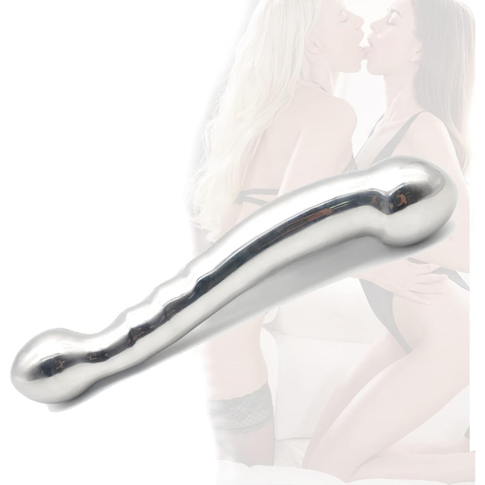 Анальний плуг TRQOYTU з нержавіючої сталі, подвійний наконечник для стимуляції простати та G-точки, мастурбація для чоловіків та жінок