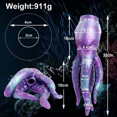 Реалістичний мастурбатор у вигляді інопланетної істоти з 4 щупальцями, силікон, 2 в 1, для чоловіків