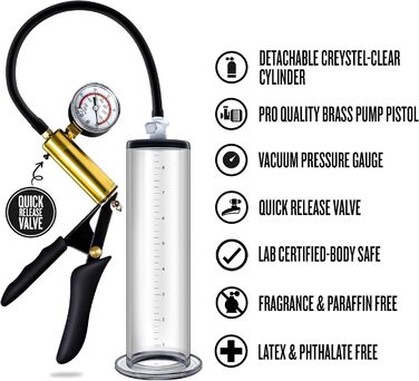 Преміум-насос для ерекції Vx8 Performance - універсальний розмір (чорний)