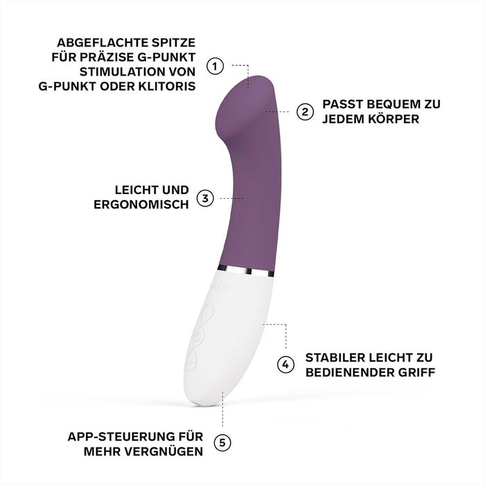 LELO Gigi 3: Вібратор для жінок з керуванням через додаток, стимуляція точки G, 8 режимів (Сливовий)